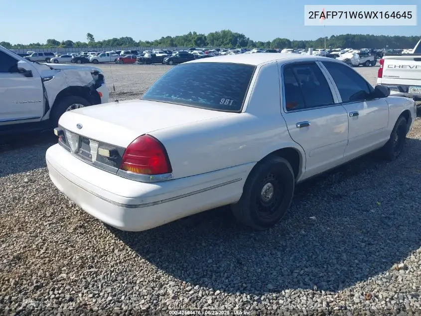 1998 Ford Crown Victoria Police Interceptor VIN: 2FAFP71W6WX164645 Lot: 42564476