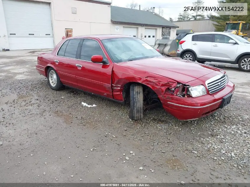 1999 Ford Crown Victoria Lx VIN: 2FAFP74W9XX154222 Lot: 41975081
