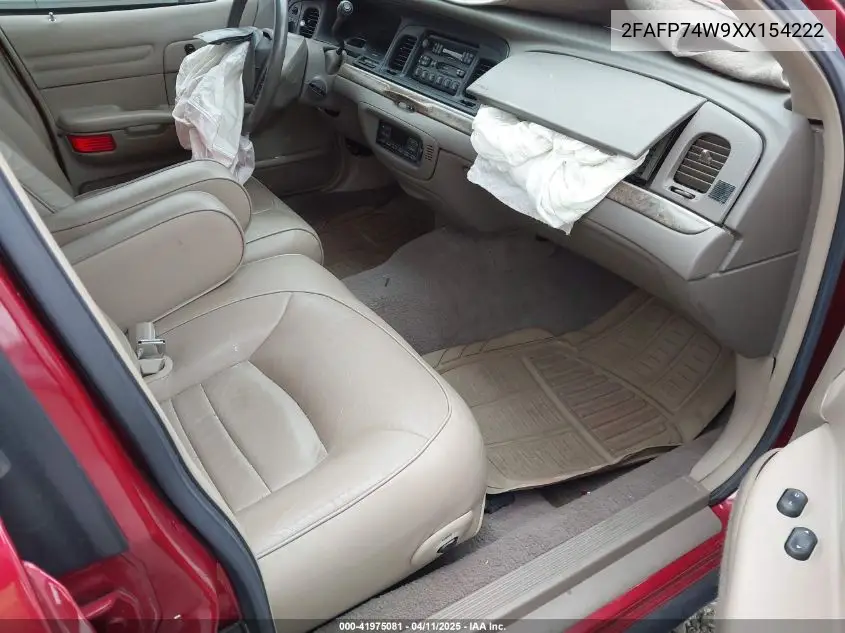 1999 Ford Crown Victoria Lx VIN: 2FAFP74W9XX154222 Lot: 41975081