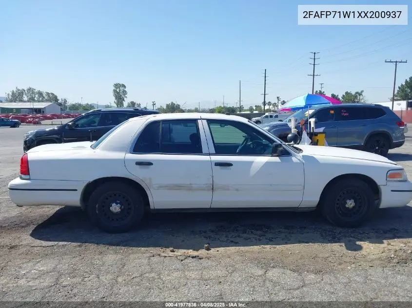 1999 Ford Crown Victoria Police Interceptor VIN: 2FAFP71W1XX200937 Lot: 41977836