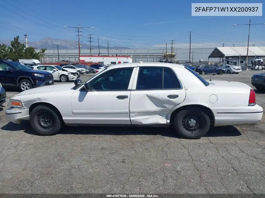 1999 Ford Crown Victoria Police Interceptor VIN: 2FAFP71W1XX200937 Lot: 41977836