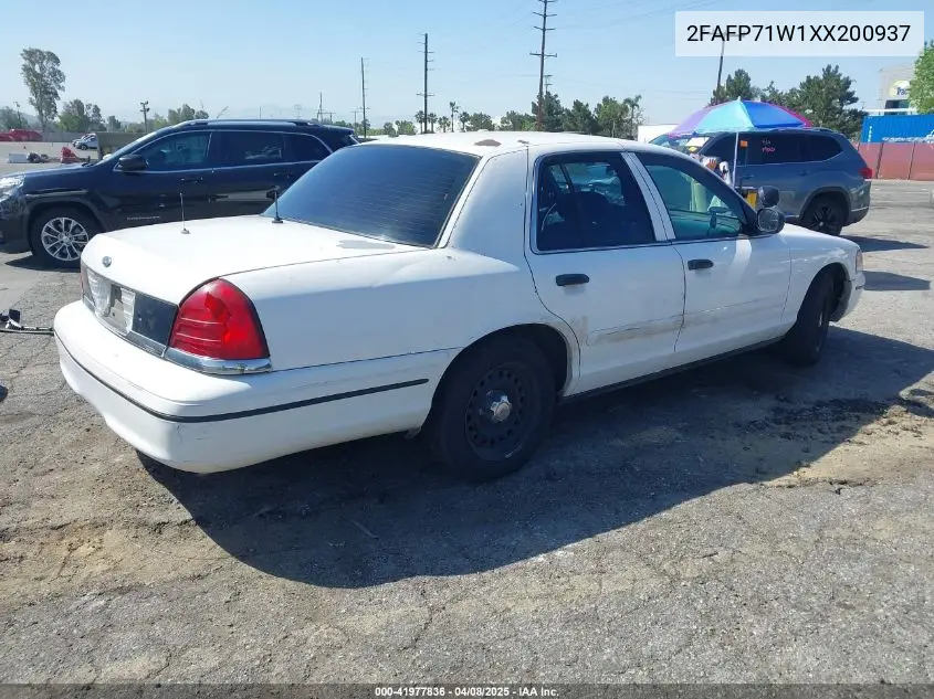1999 Ford Crown Victoria Police Interceptor VIN: 2FAFP71W1XX200937 Lot: 41977836