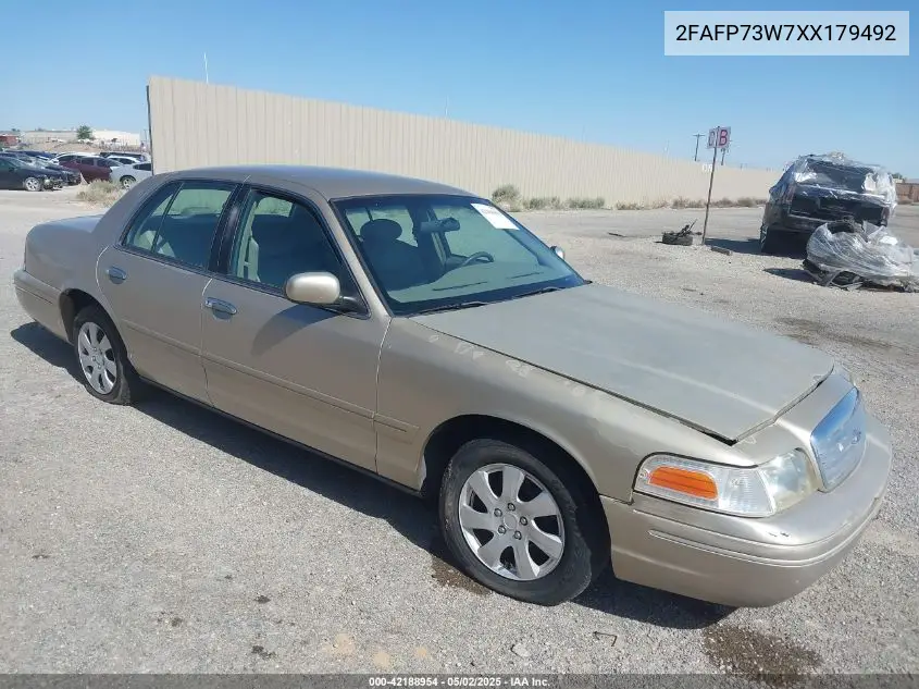 1999 Ford Crown Victoria VIN: 2FAFP73W7XX179492 Lot: 42188954