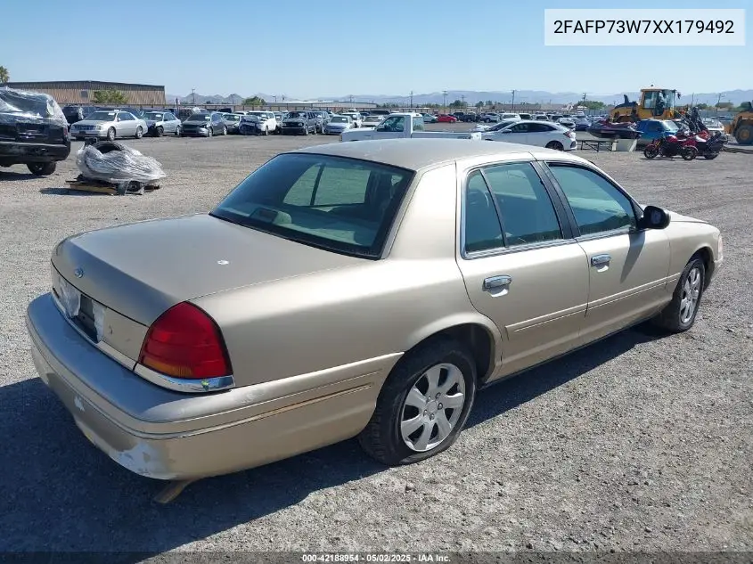 1999 Ford Crown Victoria VIN: 2FAFP73W7XX179492 Lot: 42188954
