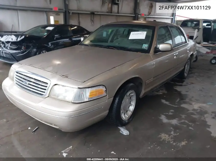 1999 Ford Crown Victoria Lx VIN: 2FAFP74W7XX101129 Lot: 42209441
