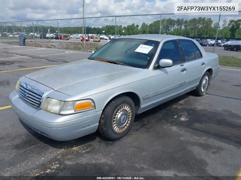 2000 Ford Crown Victoria VIN: 2FAFP73W3YX155269 Lot: 42228051