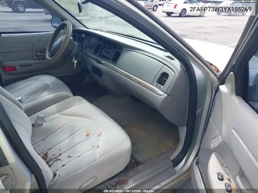 2000 Ford Crown Victoria VIN: 2FAFP73W3YX155269 Lot: 42228051