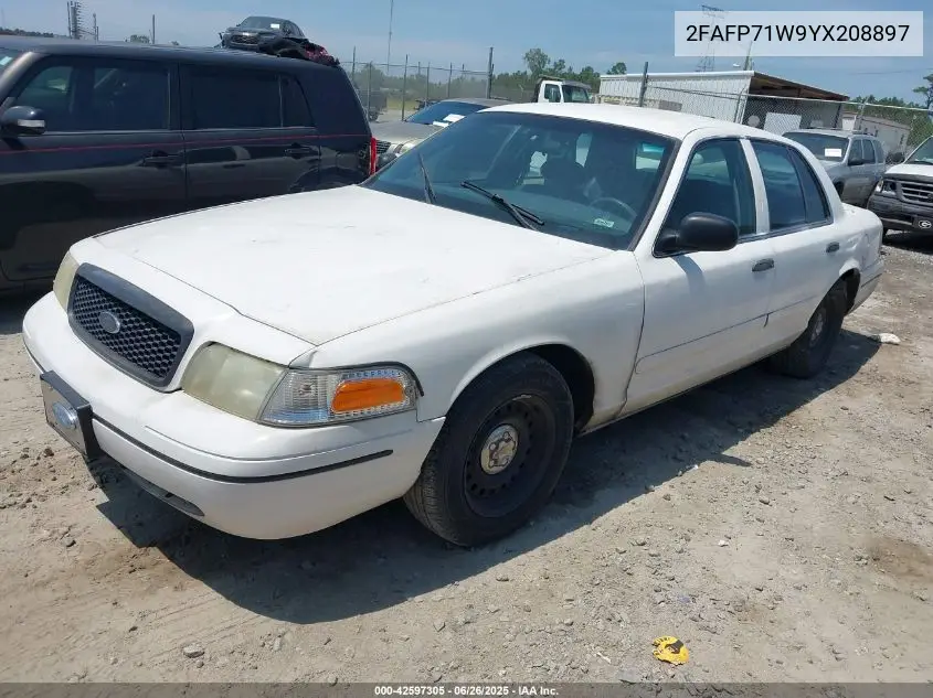 2000 Ford Crown Victoria Police Interceptor VIN: 2FAFP71W9YX208897 Lot: 42597305