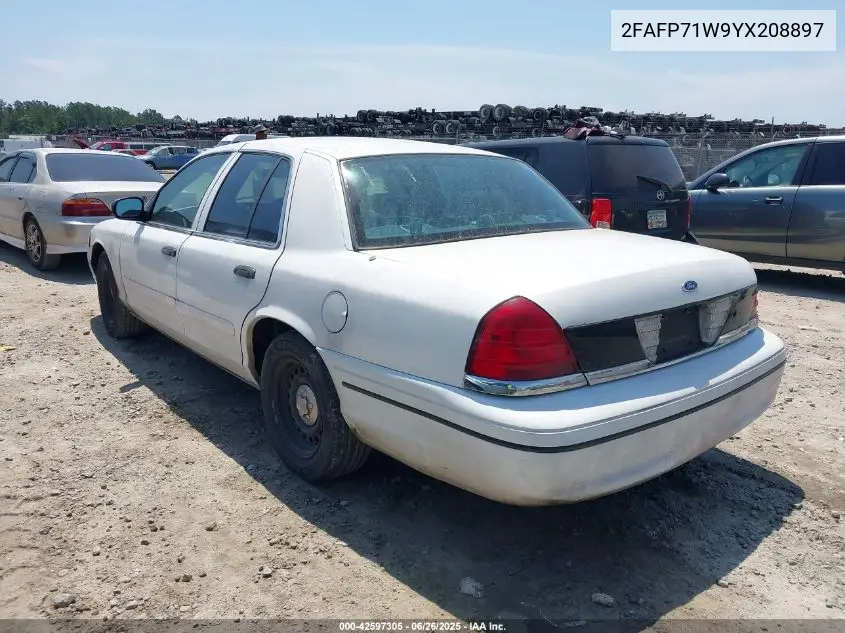 2000 Ford Crown Victoria Police Interceptor VIN: 2FAFP71W9YX208897 Lot: 42597305