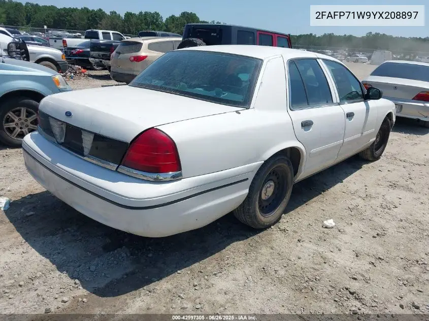 2000 Ford Crown Victoria Police Interceptor VIN: 2FAFP71W9YX208897 Lot: 42597305