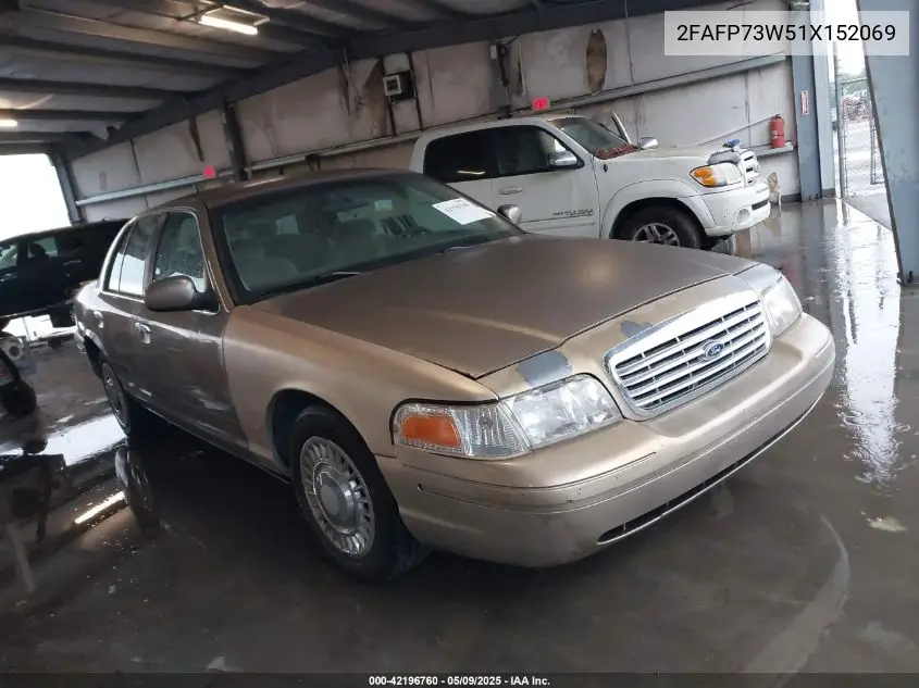 2001 Ford Crown Victoria VIN: 2FAFP73W51X152069 Lot: 42196760