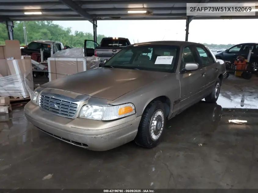 2001 Ford Crown Victoria VIN: 2FAFP73W51X152069 Lot: 42196760