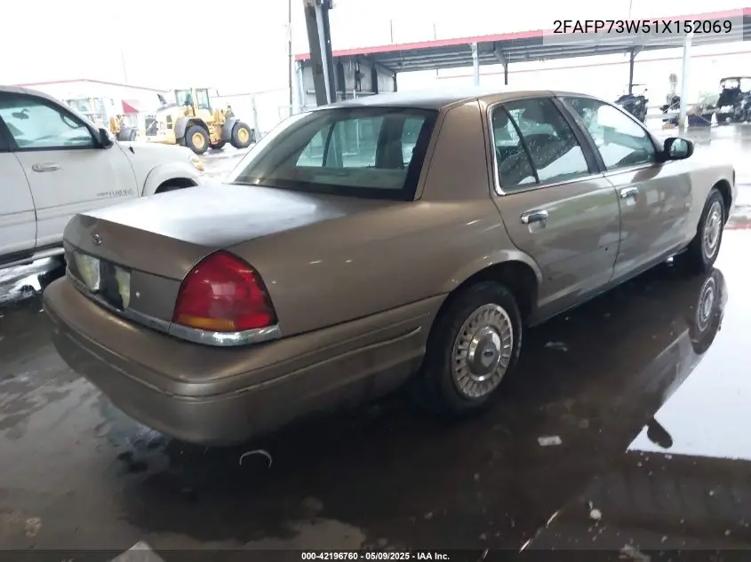 2001 Ford Crown Victoria VIN: 2FAFP73W51X152069 Lot: 42196760
