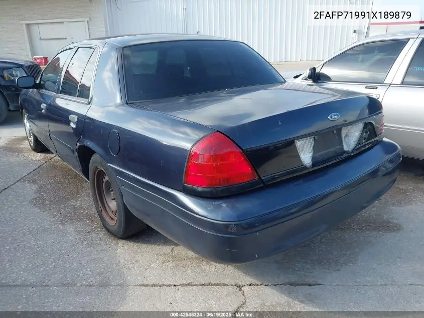 2001 Ford Crown Victoria Police Interceptor VIN: 2FAFP71991X189879 Lot: 42545324