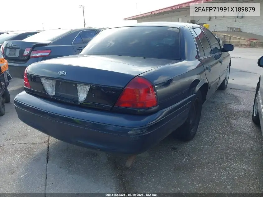 2001 Ford Crown Victoria Police Interceptor VIN: 2FAFP71991X189879 Lot: 42545324