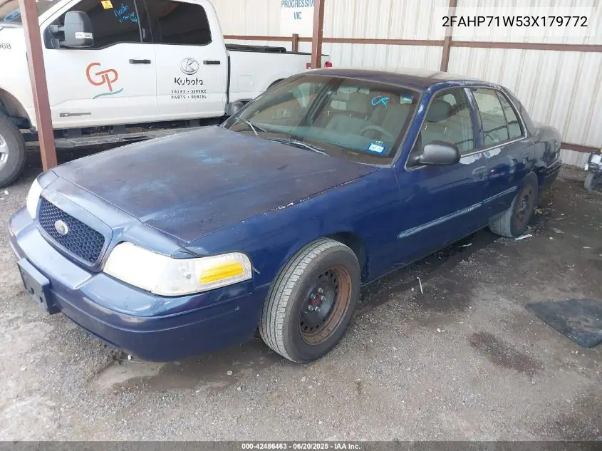 2003 Ford Crown Victoria Police VIN: 2FAHP71W53X179772 Lot: 42486463