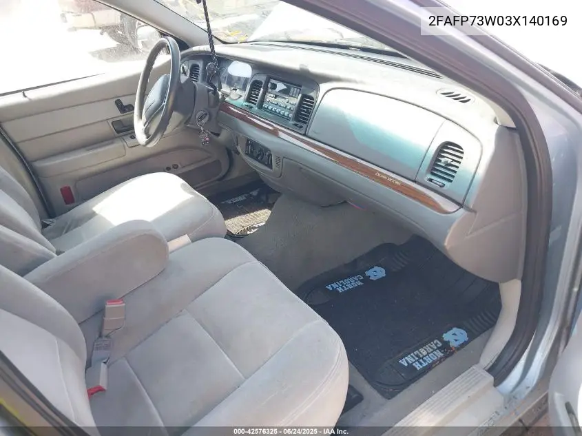 2003 Ford Crown Victoria Standard VIN: 2FAFP73W03X140169 Lot: 42576325