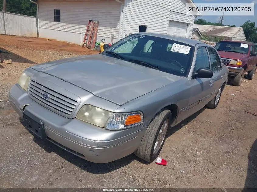 2004 Ford Crown Victoria Lx VIN: 2FAHP74W74X120705 Lot: 42577525