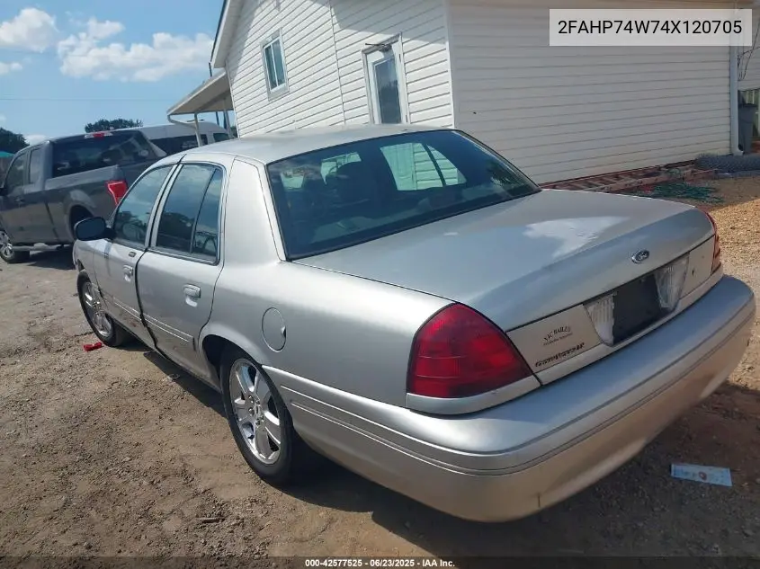 2004 Ford Crown Victoria Lx VIN: 2FAHP74W74X120705 Lot: 42577525