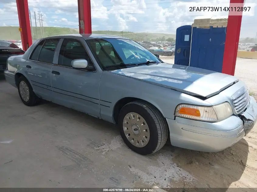 2004 Ford Crown Victoria Standard VIN: 2FAFP73W14X112897 Lot: 42579799
