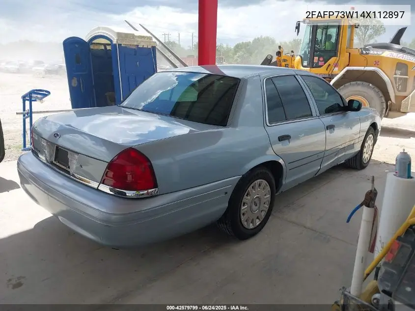 2004 Ford Crown Victoria Standard VIN: 2FAFP73W14X112897 Lot: 42579799
