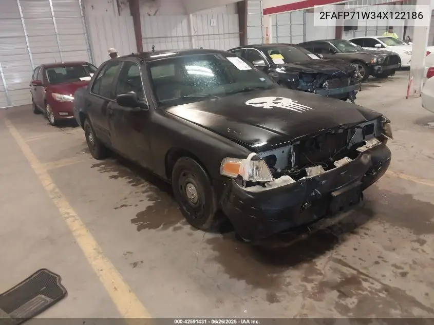 2004 Ford Crown Victoria Police VIN: 2FAFP71W34X122186 Lot: 42591431