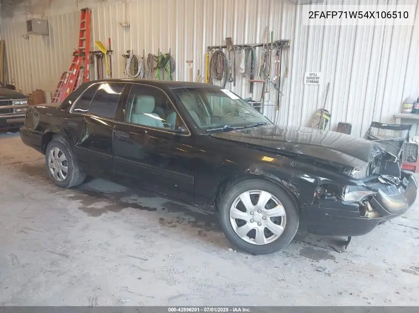 2004 Ford Crown Victoria Police VIN: 2FAFP71W54X106510 Lot: 42596201