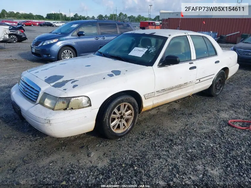 2005 Ford Crown Victoria Standard VIN: 2FAFP73W05X154611 Lot: 42234491