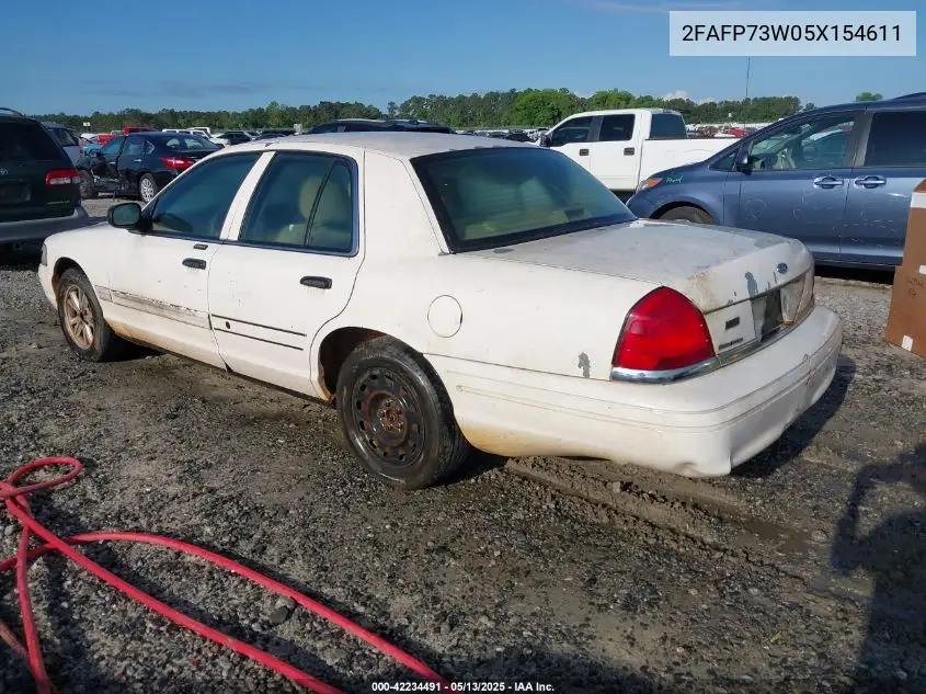 2005 Ford Crown Victoria Standard VIN: 2FAFP73W05X154611 Lot: 42234491