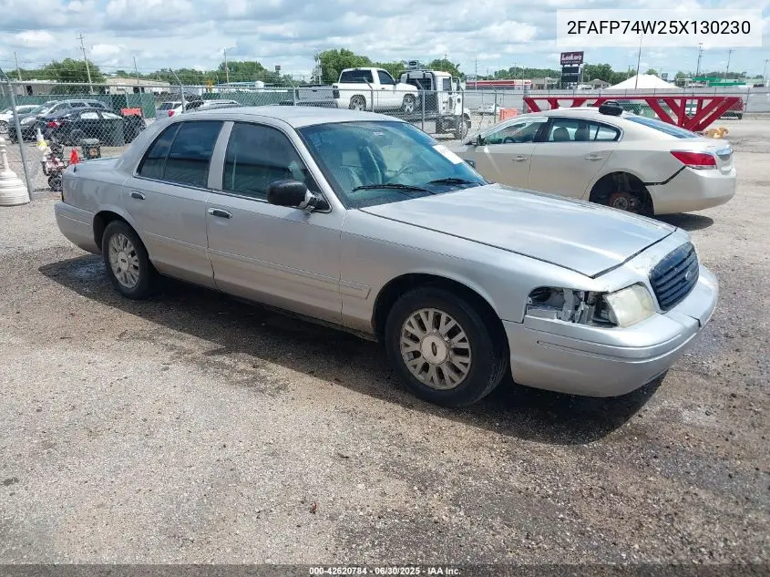 2005 Ford Crown Victoria Lx/Lx Sport VIN: 2FAFP74W25X130230 Lot: 42620784