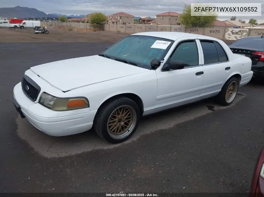 2006 Ford Crown Victoria Police/Police Interceptor VIN: 2FAFP71WX6X109552 Lot: 42197083