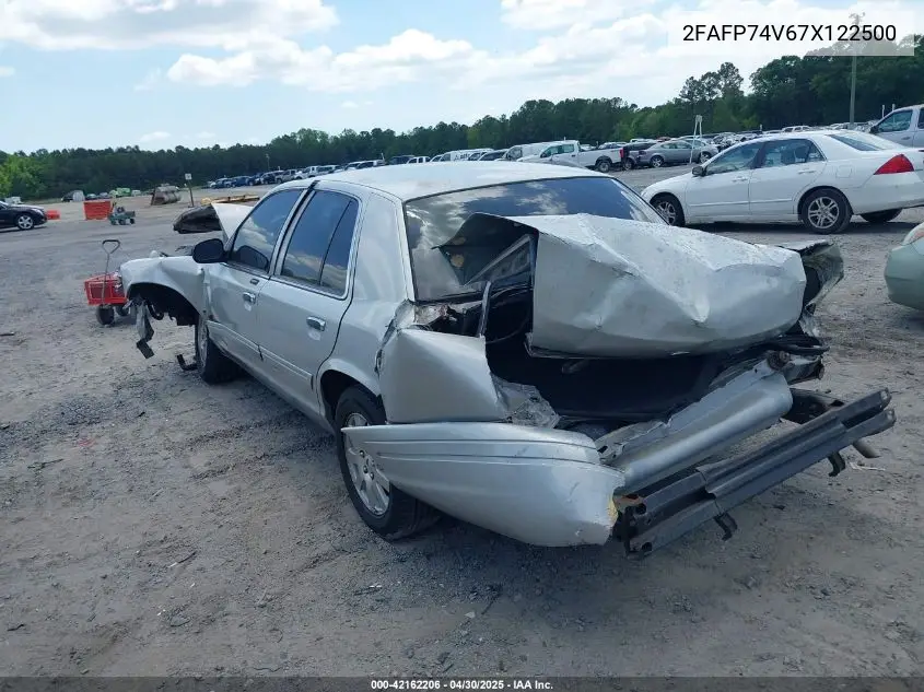 2007 Ford Crown Victoria Lx VIN: 2FAFP74V67X122500 Lot: 42162206