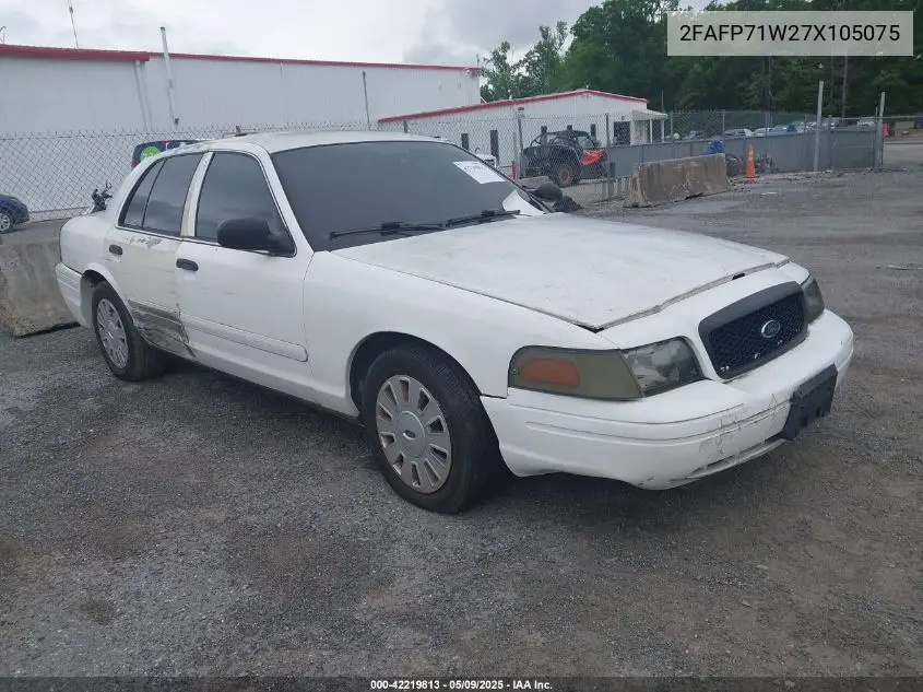 2007 Ford Crown Victoria Police Interceptor VIN: 2FAFP71W27X105075 Lot: 42219813
