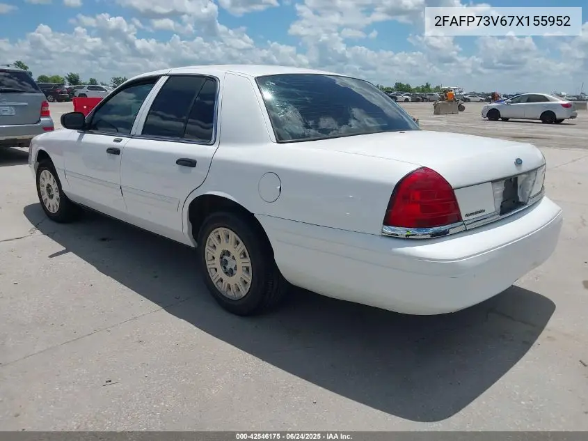2007 Ford Crown Victoria Standard VIN: 2FAFP73V67X155952 Lot: 42546175