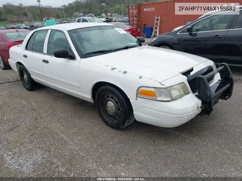 2008 Ford Crown Victoria Police/Police Interceptor VIN: 2FAHP71V48X155882 Lot: 41929332
