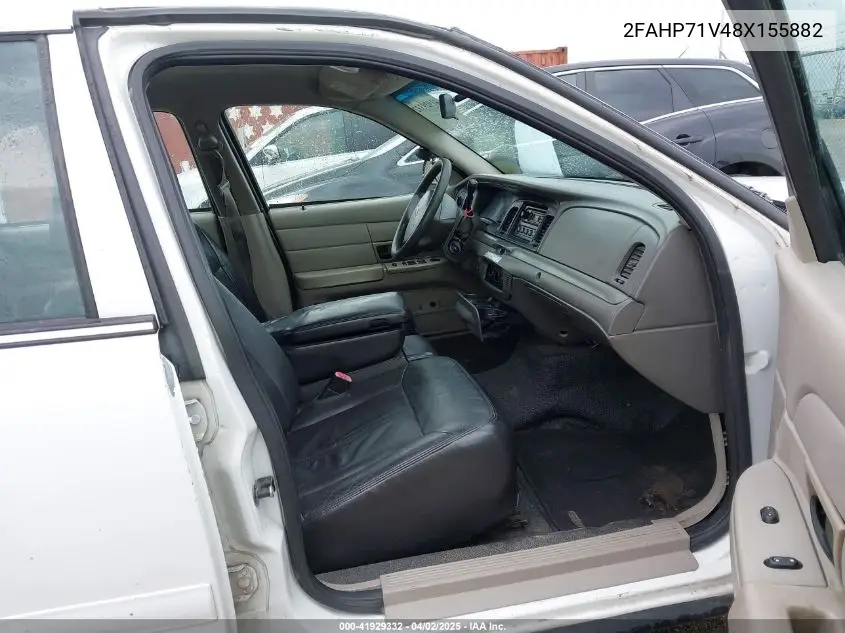2008 Ford Crown Victoria Police/Police Interceptor VIN: 2FAHP71V48X155882 Lot: 41929332