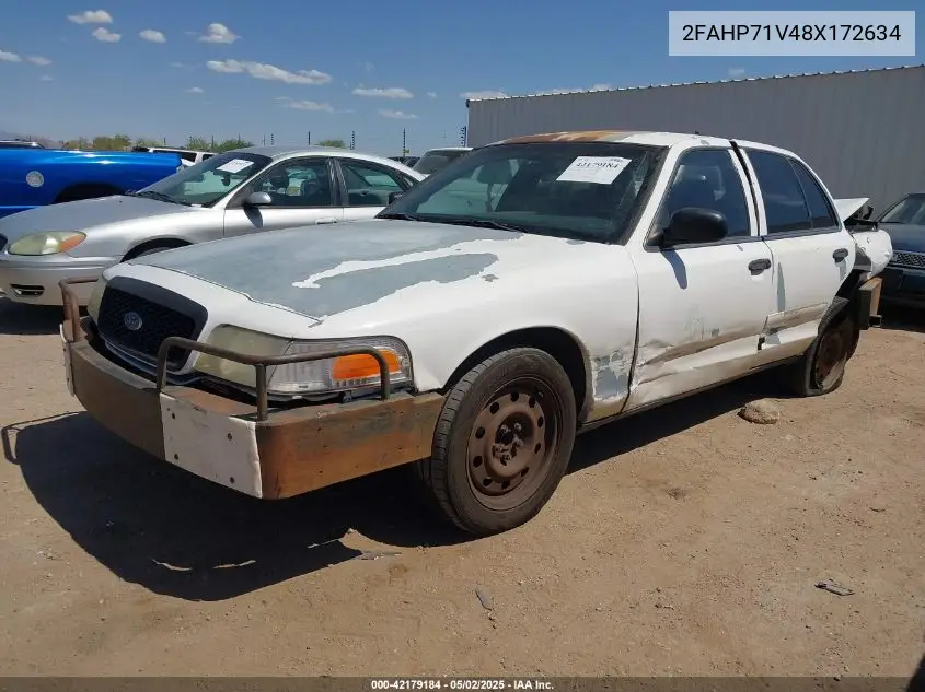 2008 Ford Crown Victoria Police/Police Interceptor VIN: 2FAHP71V48X172634 Lot: 42179184