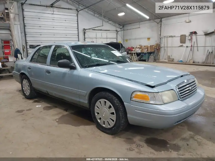 2008 Ford Crown Victoria Police/Police Interceptor VIN: 2FAHP71V28X115879 Lot: 42197523
