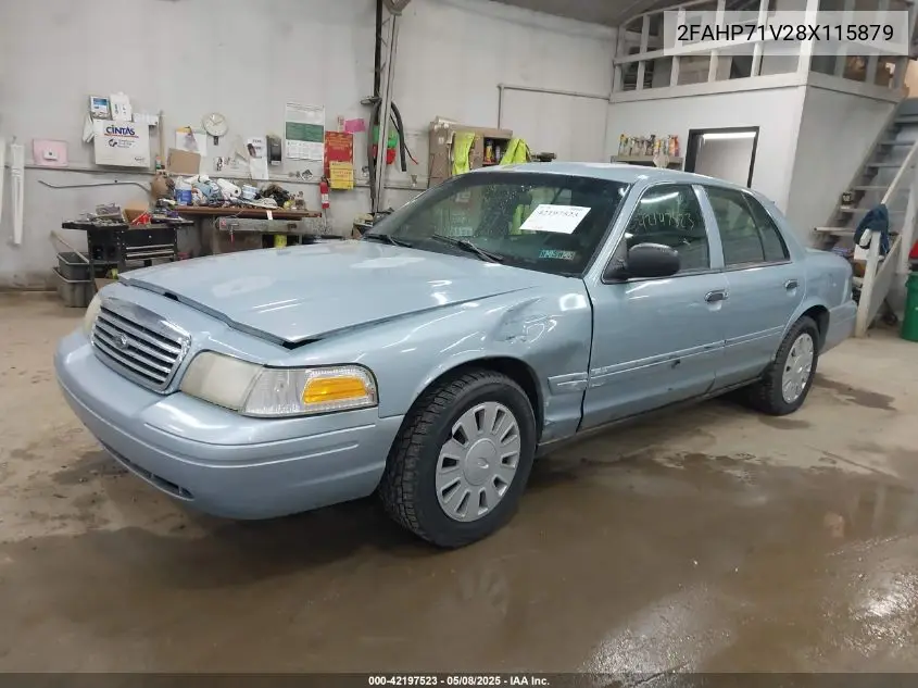 2008 Ford Crown Victoria Police/Police Interceptor VIN: 2FAHP71V28X115879 Lot: 42197523