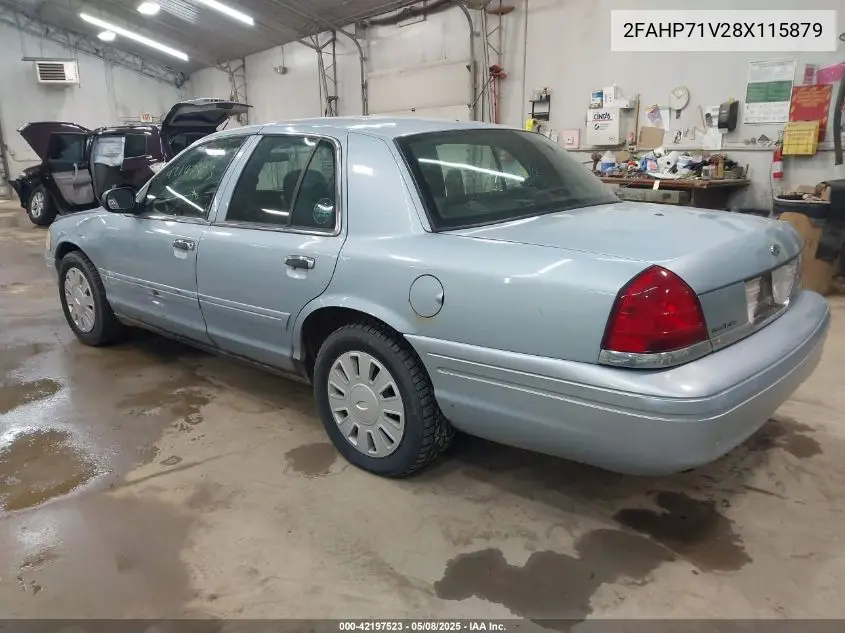 2008 Ford Crown Victoria Police/Police Interceptor VIN: 2FAHP71V28X115879 Lot: 42197523