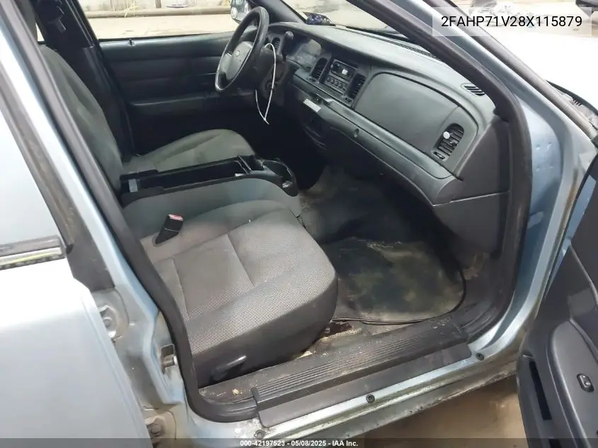2008 Ford Crown Victoria Police/Police Interceptor VIN: 2FAHP71V28X115879 Lot: 42197523