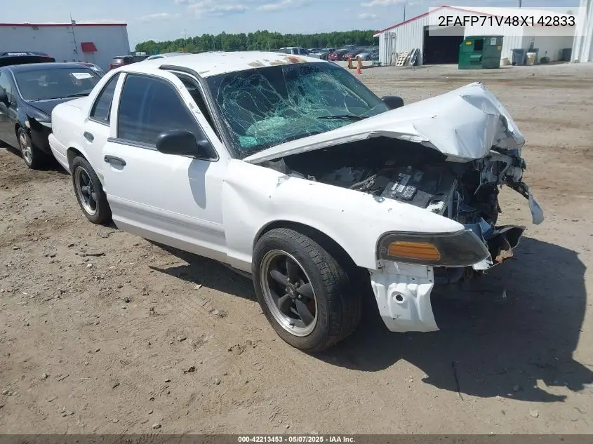 2008 Ford Crown Victoria Police/Police Interceptor VIN: 2FAFP71V48X142833 Lot: 42213453