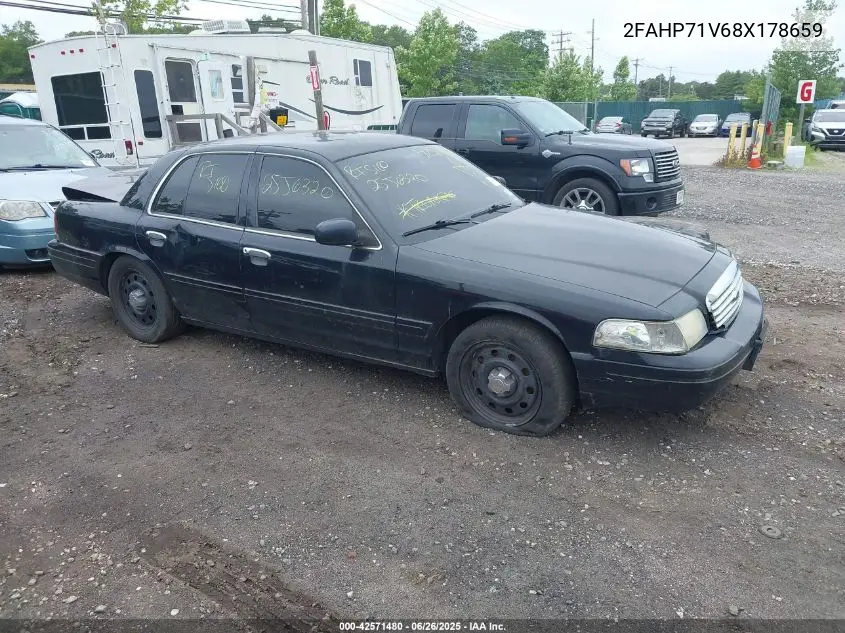 2008 Ford Crown Victoria Police/Police Interceptor VIN: 2FAHP71V68X178659 Lot: 42571480
