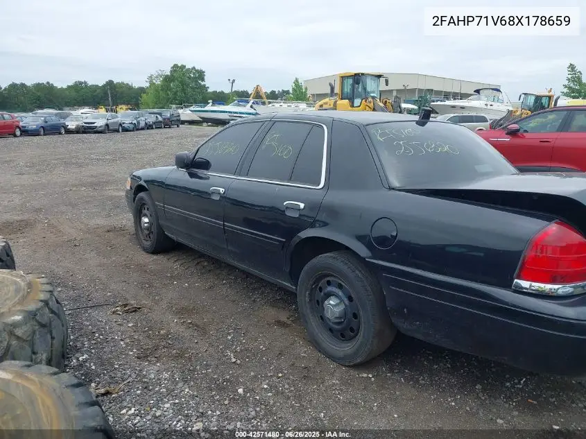 2008 Ford Crown Victoria Police/Police Interceptor VIN: 2FAHP71V68X178659 Lot: 42571480