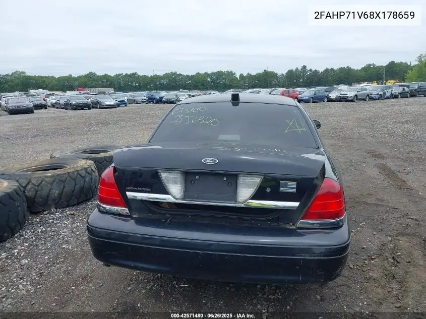 2008 Ford Crown Victoria Police/Police Interceptor VIN: 2FAHP71V68X178659 Lot: 42571480