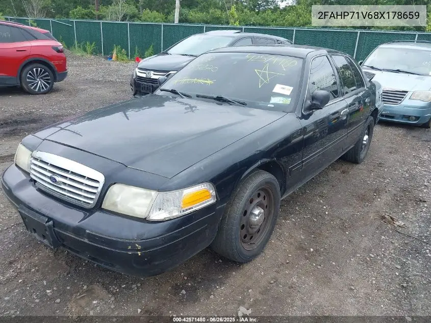 2008 Ford Crown Victoria Police/Police Interceptor VIN: 2FAHP71V68X178659 Lot: 42571480