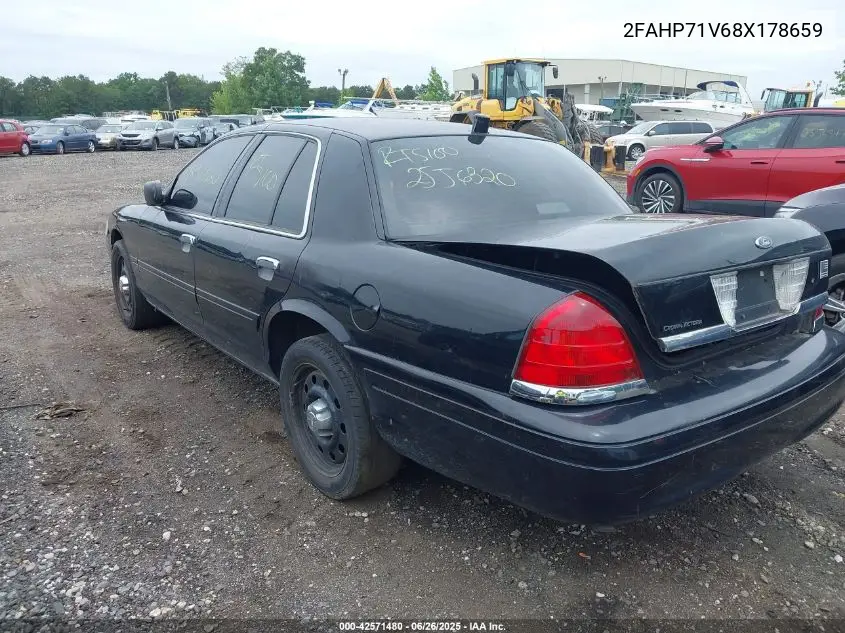 2008 Ford Crown Victoria Police/Police Interceptor VIN: 2FAHP71V68X178659 Lot: 42571480