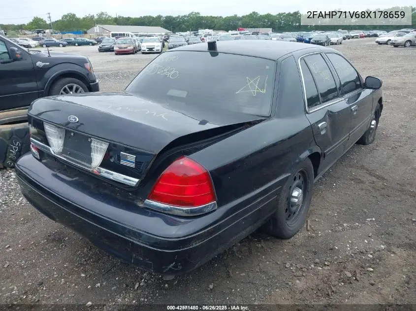 2008 Ford Crown Victoria Police/Police Interceptor VIN: 2FAHP71V68X178659 Lot: 42571480