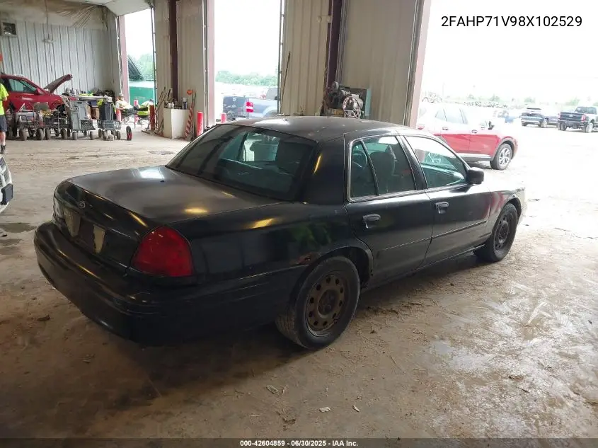 2008 Ford Crown Victoria Police/Police Interceptor VIN: 2FAHP71V98X102529 Lot: 42604859
