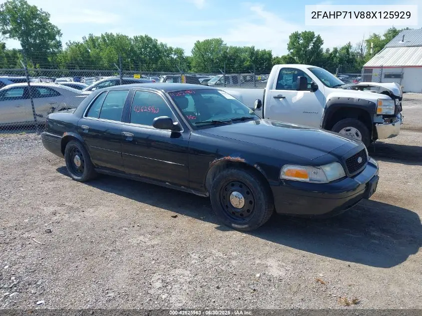 2008 Ford Crown Victoria Police/Police Interceptor VIN: 2FAHP71V88X125929 Lot: 42625963